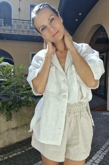 Set LEA košeľa+šortky ľan